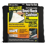 Master Caster MAS91061 Deluxe Seat/back Cushion W/memory Foam, 17w X 2 3/4d X 17 1/2h, Black