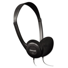 Maxell MAX190319 HP-100 Headphones, 4 ft Cord, Black