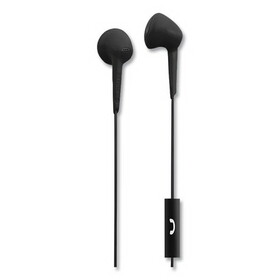 Maxell MAX191569 Jelleez Earbuds, 4 ft Cord, Black