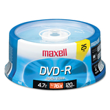 Maxell MAX638010 Dvd-R Discs, 4.7gb, 16x, Spindle, Gold, 25/pack