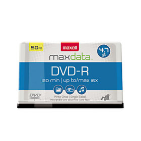 MAXELL CORP. OF AMERICA MAX638011 Dvd-R Discs, 4.7gb, 16x, Spindle, Gold, 50/pack