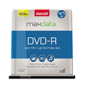 MAXELL CORP. OF AMERICA MAX638014 Dvd-R Discs, 4.7gb, 16x, Spindle, Gold, 100/pack