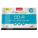 Maxell MAX648250 CD-R Discs, 700 MB/80 min, 48x, Spindle, Silver, 50/Pack