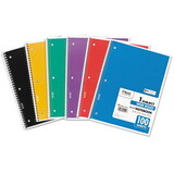 Mead MEA05514 Spiral Bound Notebook, Perforated, Legal Rule, 10 1/2 X 8, White, 100 Sheets