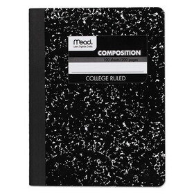 Mead MEA09932 Square Deal Composition Book, College Rule, 9 3/4 X 7 1/2, White, 100 Sheets