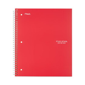 Five Star MEA5200 Wirebound Notebook with Two Pockets, 1-Subject, Wide/Legal Rule, Red Cover, (100) 10.5" x 8" Sheets