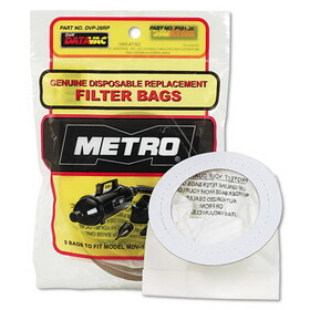 DATA-VAC MEVDVP26RP Replacement Bags for Handheld Steel Vacuum/Blower, 5/Pack