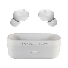 Morpheus 360 MHSTW1500W Spire True Wireless Earbuds Bluetooth In-Ear Headphones with Microphone, Pearl White