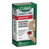 Curad MIICUR5245V1 QuickStop Flex Fabric Bandages, Assorted, 30/Box