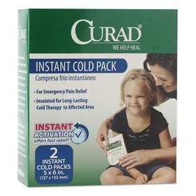 Curad MIICUR961R Instant Cold Pack, 5 x 6, 2/Box