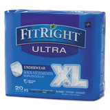 Medline MIIFIT23600ACT FitRight Ultra Protective Underwear, X-Large, 56