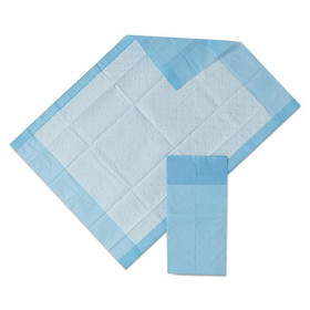 Medline MIIMSC281224C Protection Plus Disposable Underpads, 17" x 24", Blue, 25/Bag