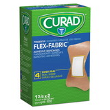 Curad MIINON25513 Flex Fabric Bandages, Fingertip, 1.75 x 2, 100/Box