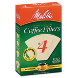 Melitta 624602 Coffee Filters, Natural Brown Paper, Cone Style, 8 to 12 Cups, 1200/Carton