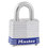 Master Lock MLK3D Four-Pin Tumbler Lock, Laminated Steel Body, 1.56" Wide, Silver/Blue, 2 Keys, Price/EA