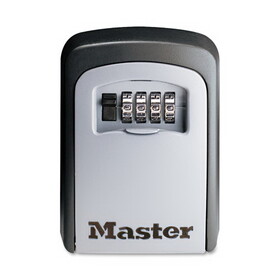 MASTER LOCK COMPANY MLK5401D Locking Combination 5 Key Steel Box, 3 7/8w X 1 1/2d X 4 5/8h, Black/silver