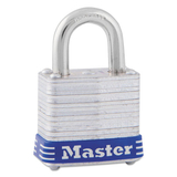 MASTER LOCK COMPANY MLK7D Four-Pin Tumbler Lock, Laminated Steel Body, 1 1/8