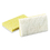 Scotch-Brite MMM08251 Light-Duty Scrubbing Sponge, #63, 3.6 x 6.1, 0.7" Thick, Yellow/White, 20/Carton, Price/CT