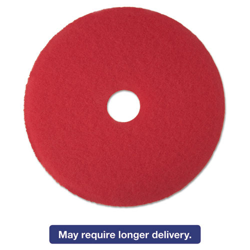 13 in. Red Buffing Floor Pad (5/Carton)