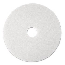 3M MMM08483 Super Polish Floor Pad 4100, 19", White, 5/carton