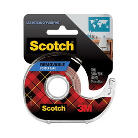 Scotch MMM109 Wallsaver Removable Poster Tape, Double-Sided, 3/4" X 150" W/dispenser