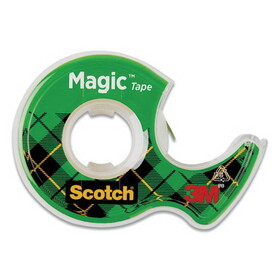 Scotch MMM119 Magic Tape In Handheld Dispenser, 1/2" X 800", 1" Core, Clear
