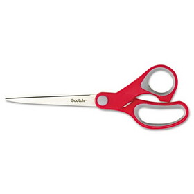 Scotch MMM1427 Multi-Purpose Scissors, Pointed, 7" Length, 3 3/8" Cut, Red/gray