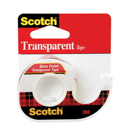 3M/COMMERCIAL TAPE DIV. MMM144 Transparent Tape In Hand Dispenser, 1/2" X 450", 1" Core, Clear