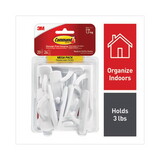 Command 17001-MPES General Purpose Hooks, Medium, 3 lb Cap, White, 20 Hooks and 24 Strips/Pack