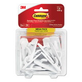 Command 17002-MPES General Purpose Hooks, Small, 1 lb Cap, White, 24 Hooks and 28 Strips/Pack