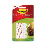 Command MMM17024ES Poster Strips, Removable, Holds up to 1 lb per Pair, 0.63 x 1.75, White, 12/Pack