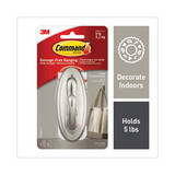 Command 17053BN-ES Decorative Hooks, Traditional, Large, 1 Hook & 2 Strips/Pack