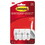 Command 17067ES General Purpose Wire Hooks, Small, 0.5 lb Cap, White, 3 Hooks and 6 Strips/Pack, Price/PK