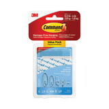 Command MMM17200CLRES Assorted Refill Strips, Removable, (8) Small 0.75 x 1.75, (4) Medium 0.75 x 2.75, (4) Large 0.75 x 3.75, Clear, 16/Pack