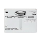 Command MMM17206S120NA Picture Hanging Strips, Value Pack, Large, Removable, Holds Up to 16 lbs, 0.75 x 3.65, White, 120 Pairs/Pack