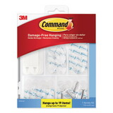 Command MMM17232ES Clear Hooks and Strips, Assorted Sizes, Plastic, 0.05 lb; 2 lb; 4-16 lb Capacities, 16 Picture Strips/15 Hooks/22 Strips/Pack