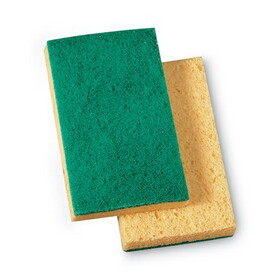 3M MMM19428 Niagara Medium Duty Scrubbing Sponge 74N, 3.6 x 6, 1" Thick, Yellow/Green, 20/Carton