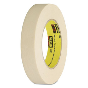 3M/COMMERCIAL TAPE DIV. MMM23212 232 High-Performance Masking Tape, 12mm X 55m, 3" Core, Tan