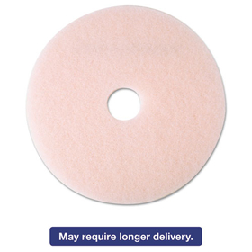 3M MMM25857 Ultra High-Speed Eraser Floor Burnishing Pad 3600, 19", Pink, 5/carton