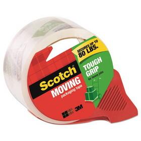 Scotch 3500-RD Tough Grip Moving Packaging Tape, 1.88" x 54.6 yds, With Dispenser