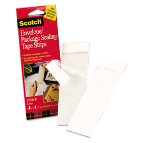3M/COMMERCIAL TAPE DIV. MMM3750P2CR Envelope/package Sealing Tape Strips, 2" X 6", Clear, 50/pack