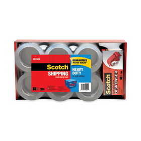 Scotch MMM385012DP3 3850 Heavy-Duty Packaging Tape, 1.88" X 54.6yds, 3" Core, Clear, 12/pack
