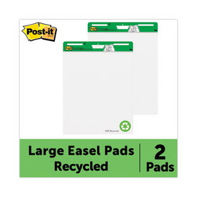 3M/COMMERCIAL TAPE DIV. MMM559RP Self-Stick Easel Pads, 25 X 30, White, Recycled, 2 30-Sheet Pads/carton