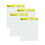 Post-It MMM560VAD4PK Vertical-Orientation Self-Stick Easel Pad Value Pack, Quadrille Rule (1 sq/in), 25 x 30, White, 30 Sheets, 4/Carton, Price/CT