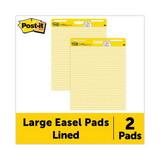 3M/COMMERCIAL TAPE DIV. MMM561 Self-Stick Easel Pads, Ruled, 25 X 30, Yellow, 2 30-Sheet Pads/carton