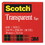 Scotch MMM600341296 Transparent Tape, 3/4" X 1296", 1" Core, Clear, Price/RL