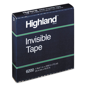 Highland MMM620025921 Invisible Permanent Mending Tape, 1" X 2592", 3" Core