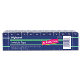 Highland MMM6200K12 Invisible Permanent Mending Tape, 3/4