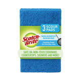 Scotch-Brite 62310 Non-Scratch Scour Pads, Size 3 x 6, Blue, 10/Carton