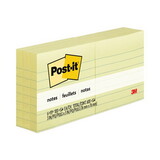 3M/COMMERCIAL TAPE DIV. MMM6306PK Original Pads In Canary Yellow, 3 X 3, Lined, 100-Sheet, 6/pack